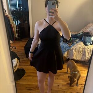Lulu's Chic Black Mini Dress
